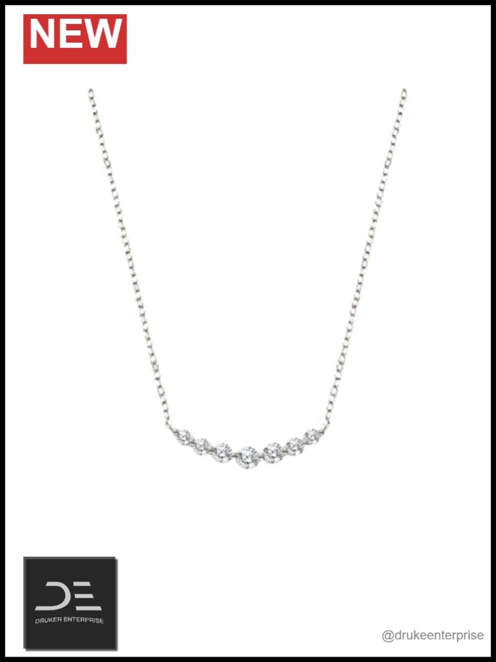 Mint & Lily Arc Diamond Necklace 18K Gold Plated Women's Pendant
